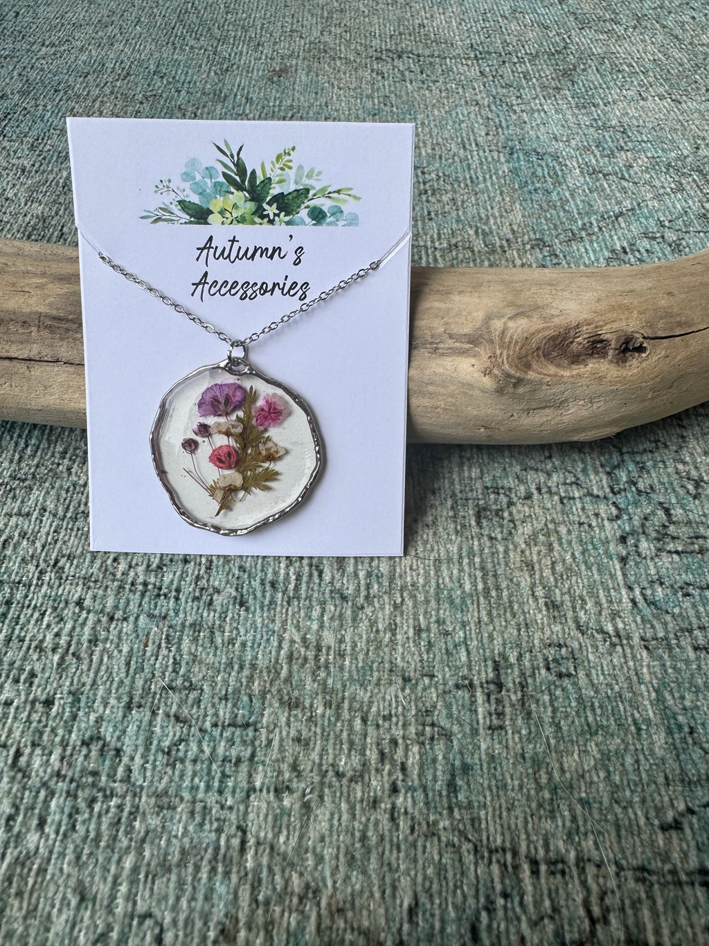 Spring Lush Silver Necklace