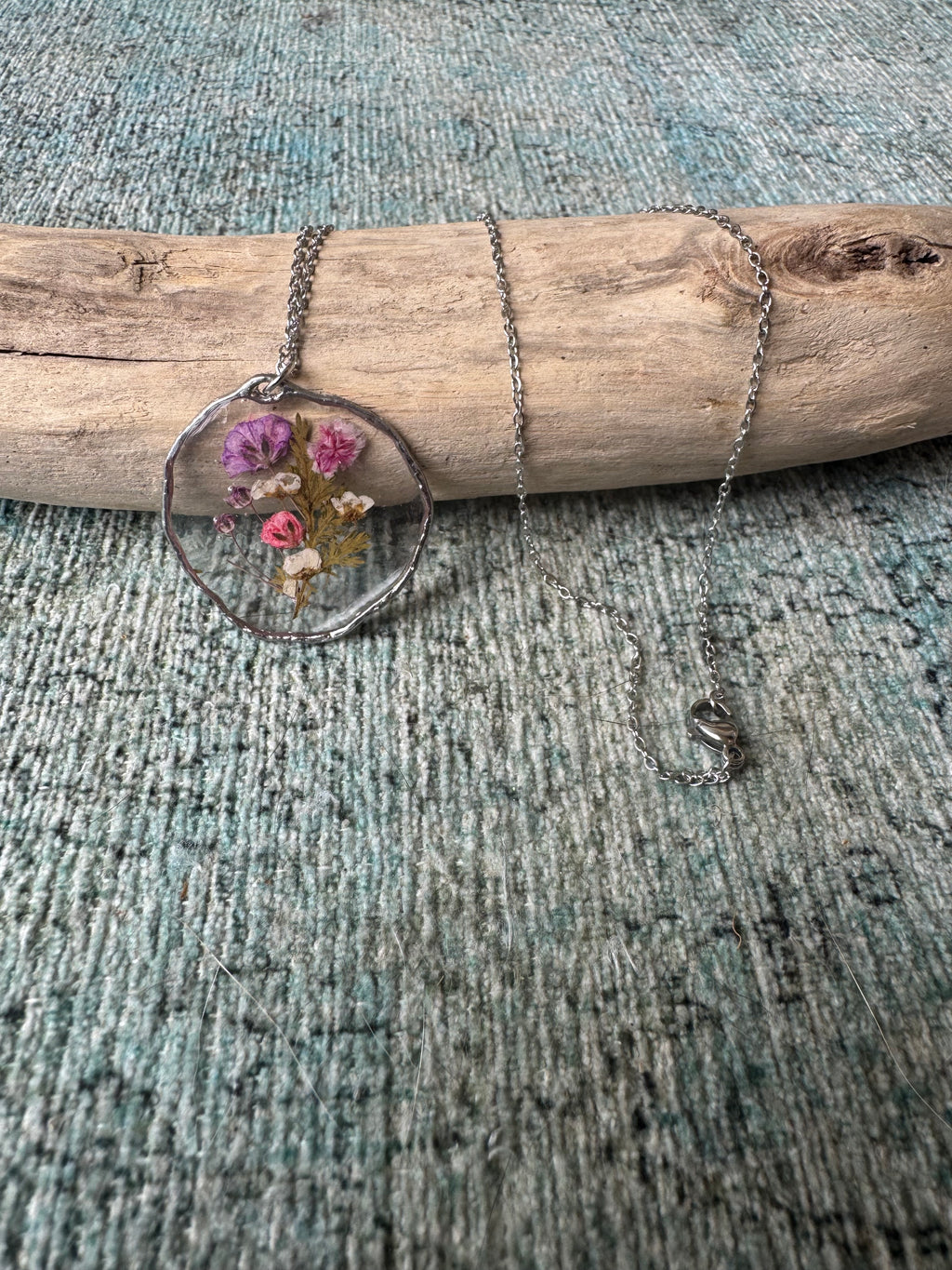 Spring Lush Silver Necklace