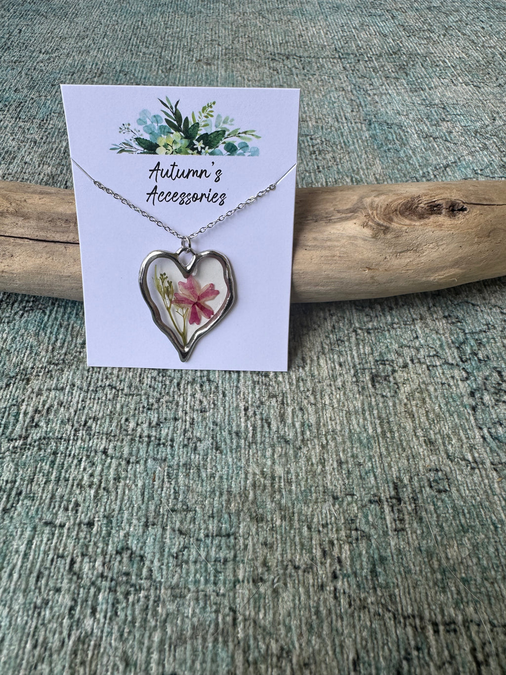 Burgundy Breeze Silver Necklace