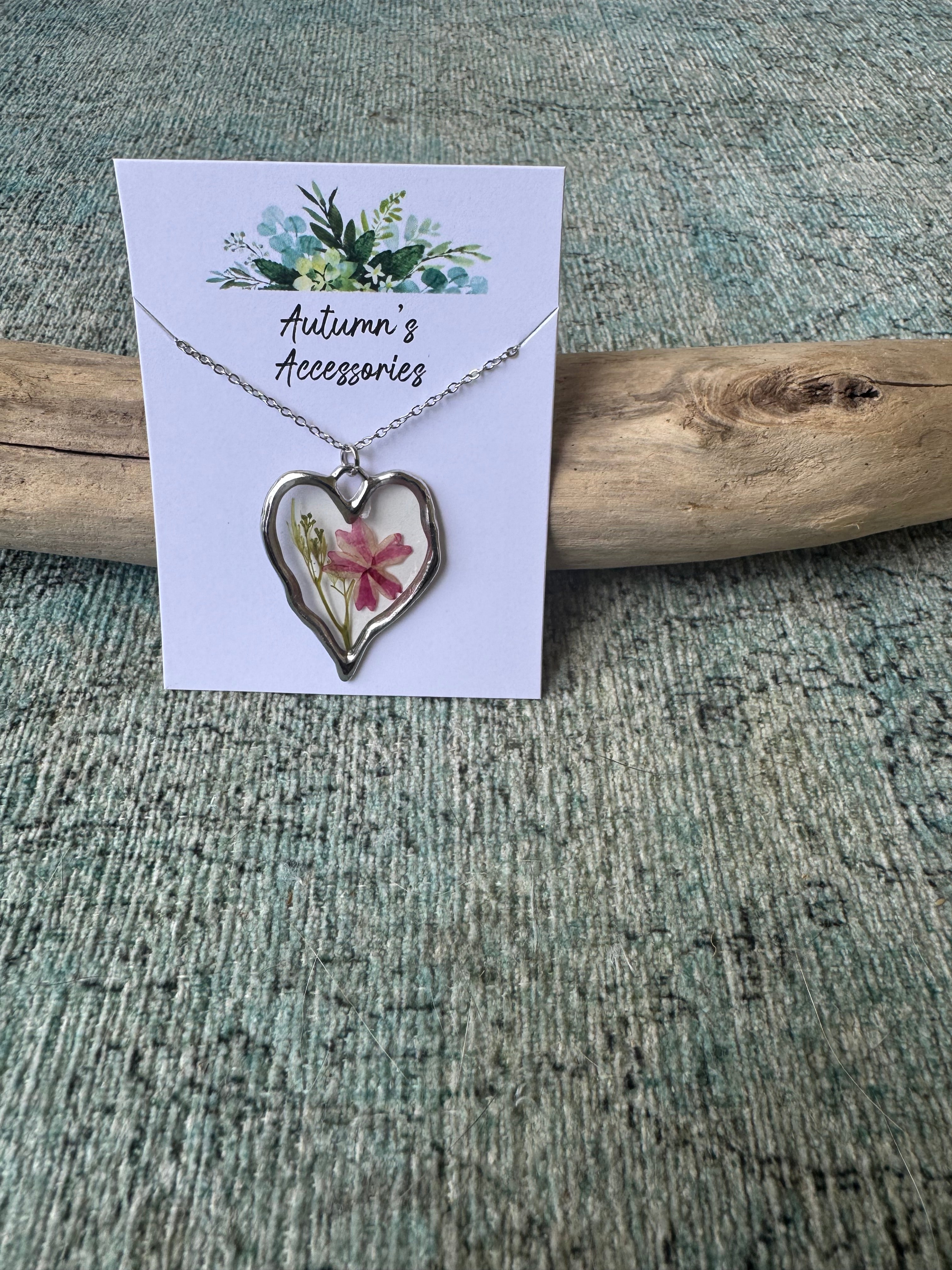 Burgundy Breeze Silver Necklace