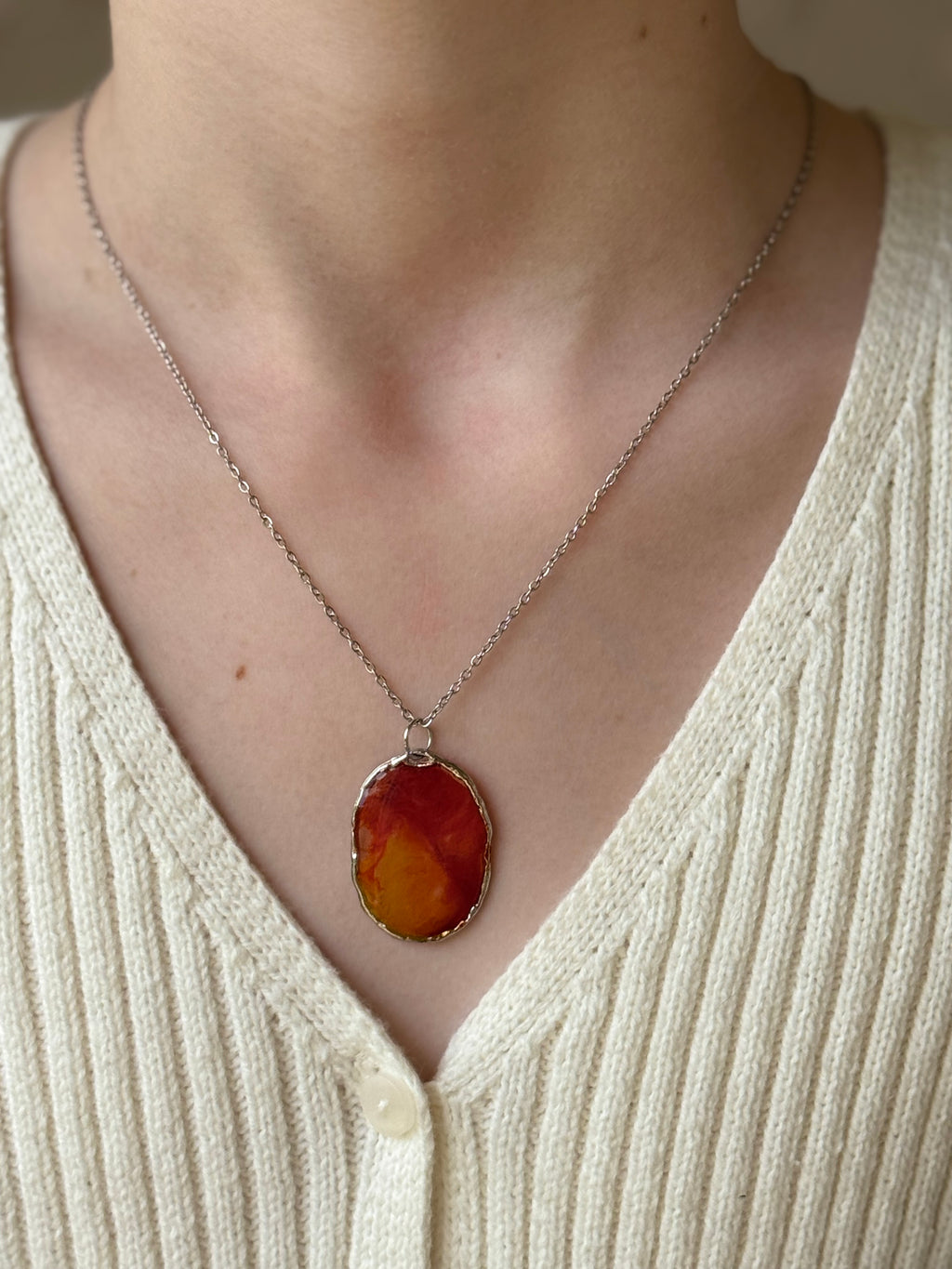 Eternal Flame Silver Necklace