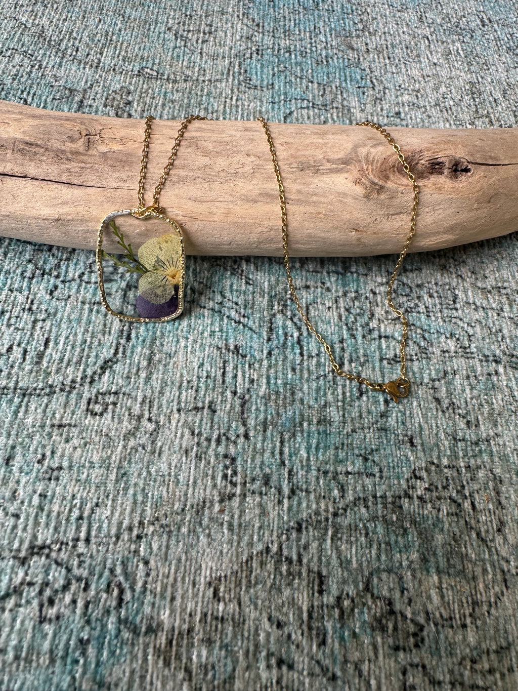 Peaceful Purple Gold Necklace
