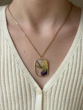 Peaceful Purple Gold Necklace