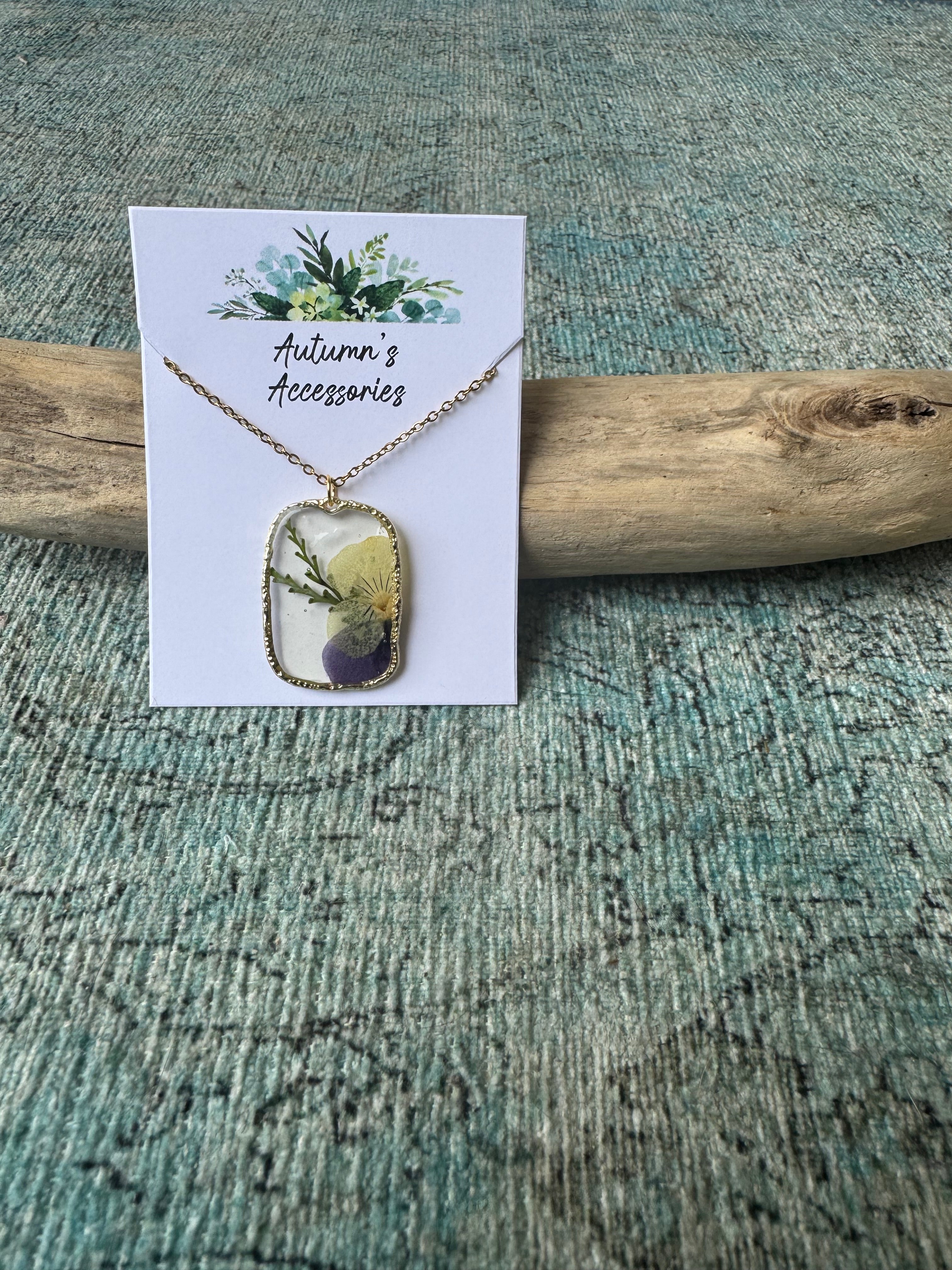 Peaceful Purple Gold Necklace