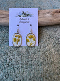 Daffodil Sunshine Silver Earrings