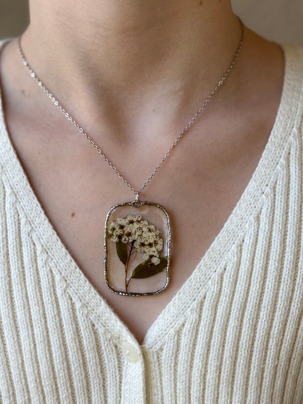 Wind Blown Silver Necklace