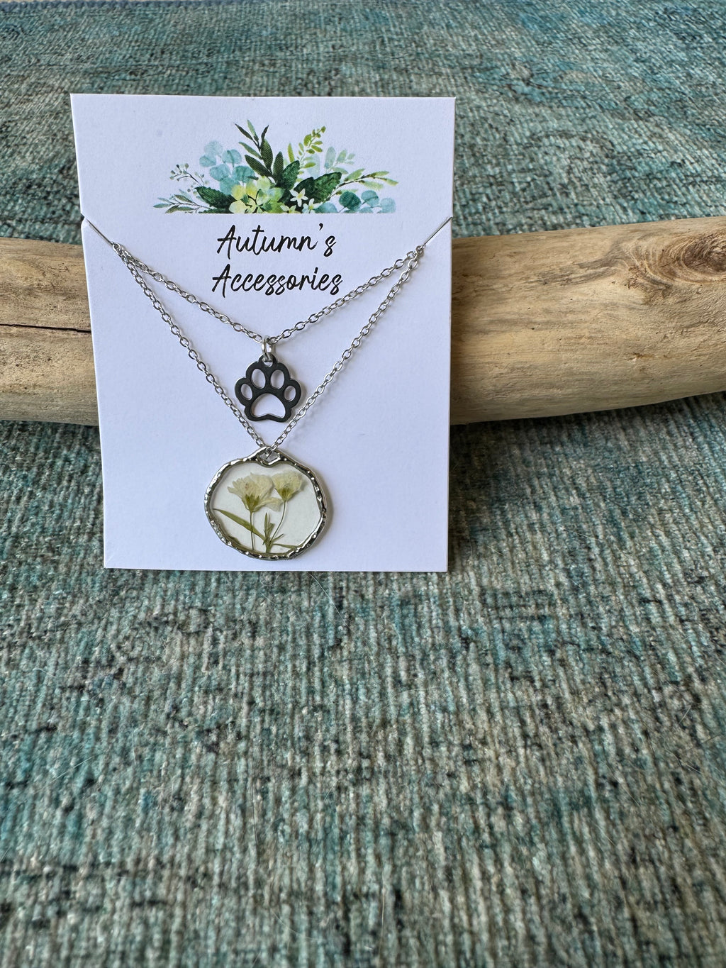 Silver Schnauzer Layering Necklace Set