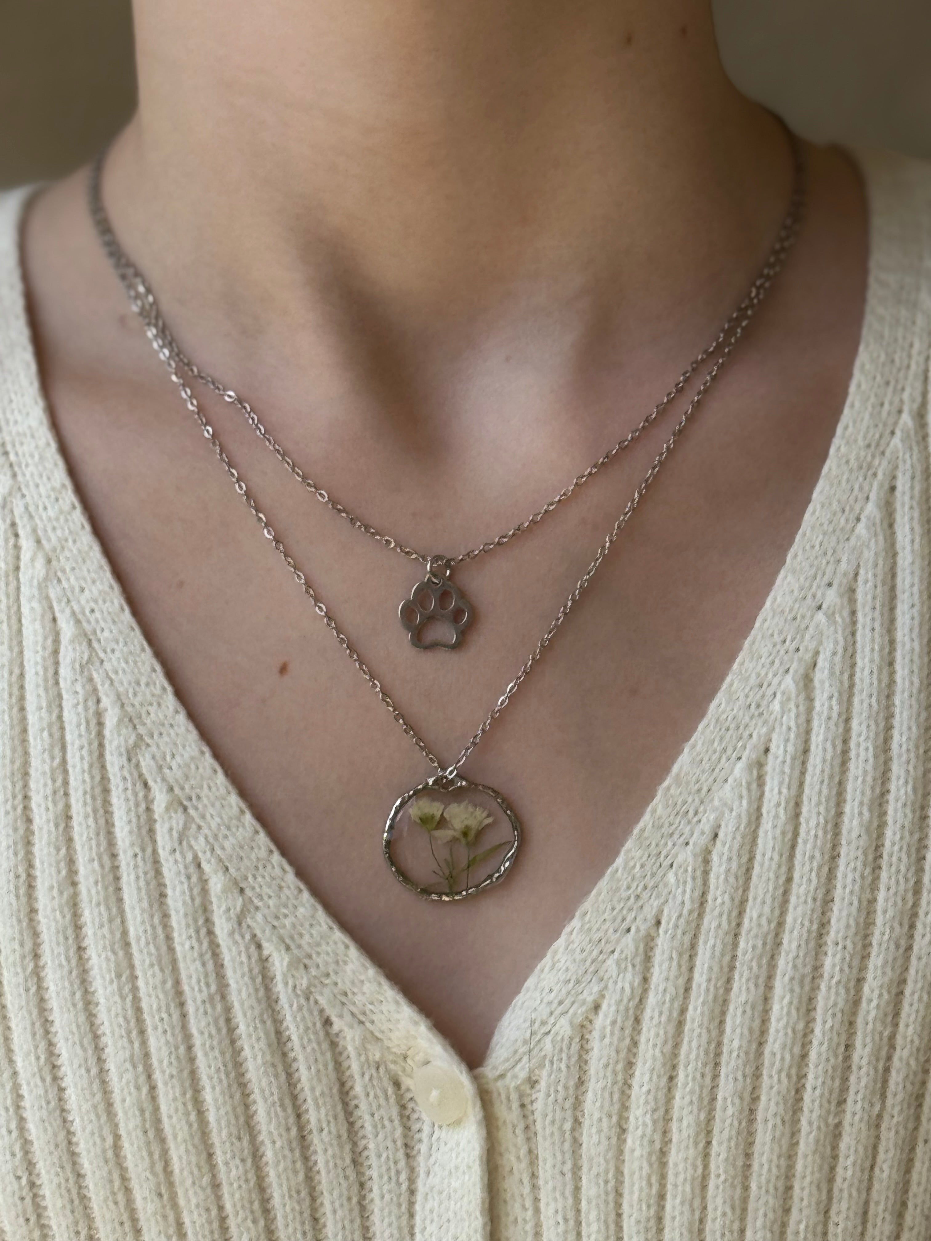 Silver Schnauzer Layering Necklace Set
