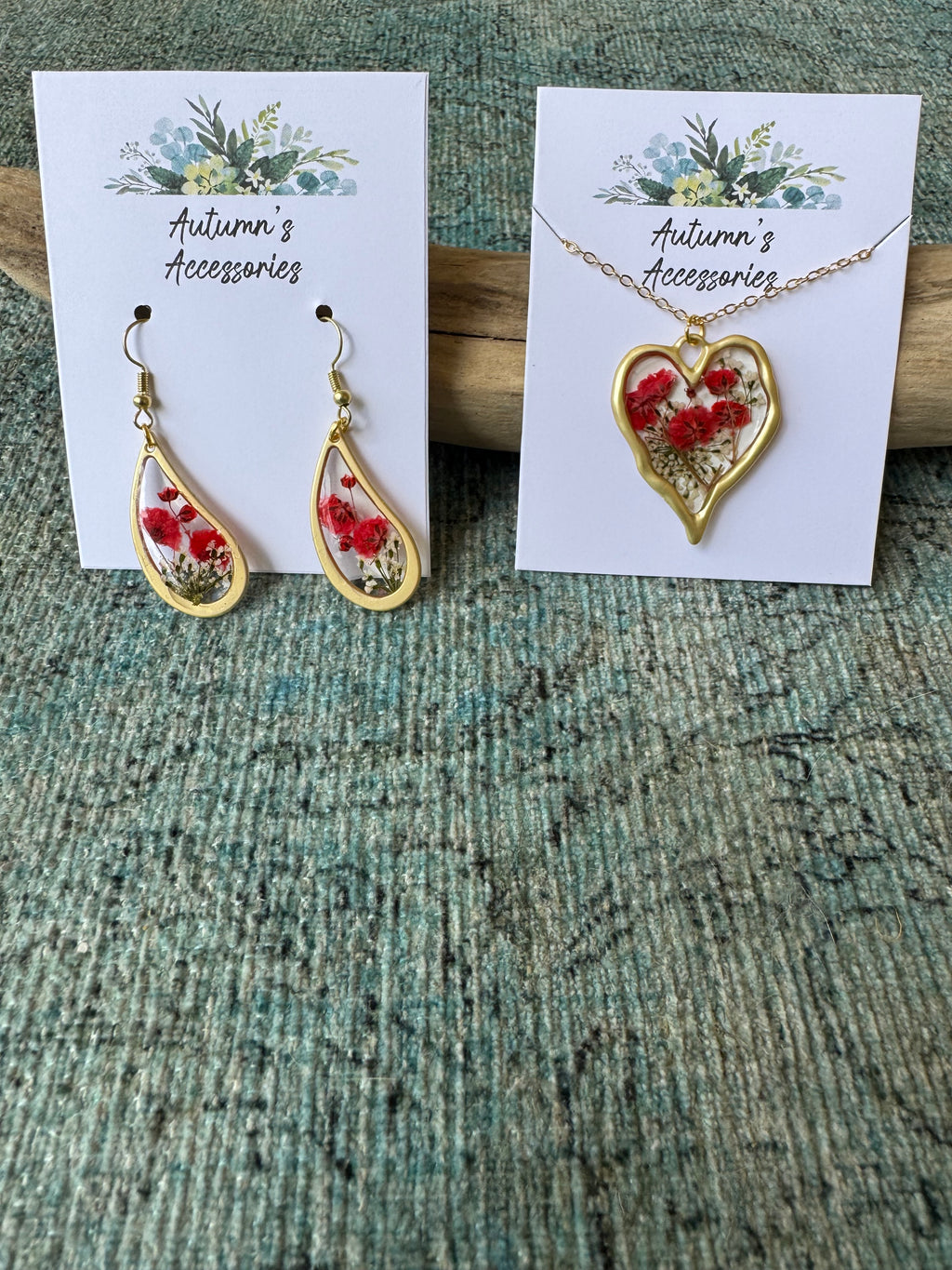 Rosewater Bloom Necklace/Earrings Set
