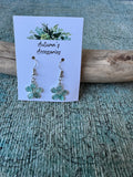 Seafoam Petals Silver Earrings