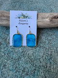 Blue Lagoon Gold Earrings