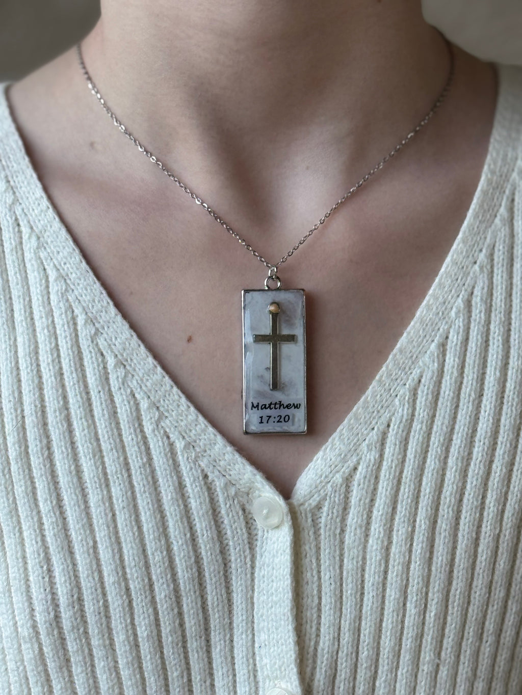 Cross of Hope Silver Necklace