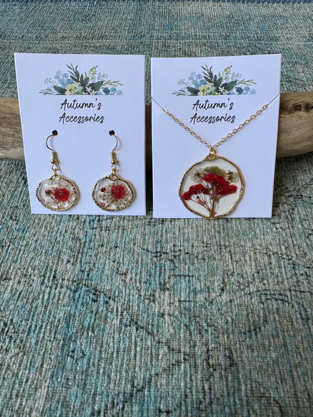 Floral Harmony Necklace/Earrings Set