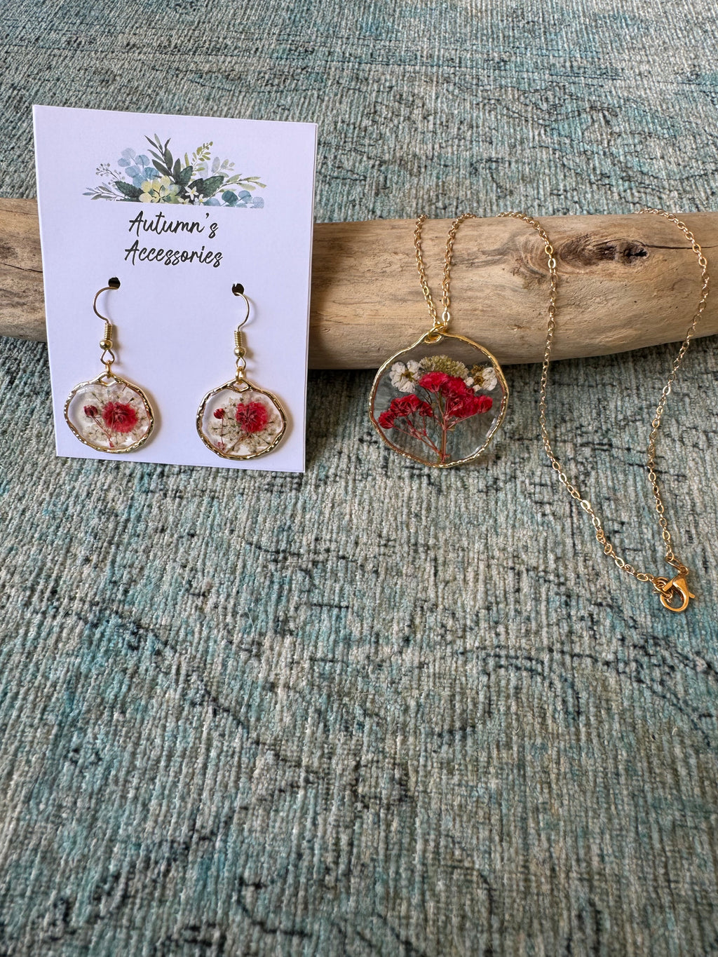 Floral Harmony Necklace/Earrings Set