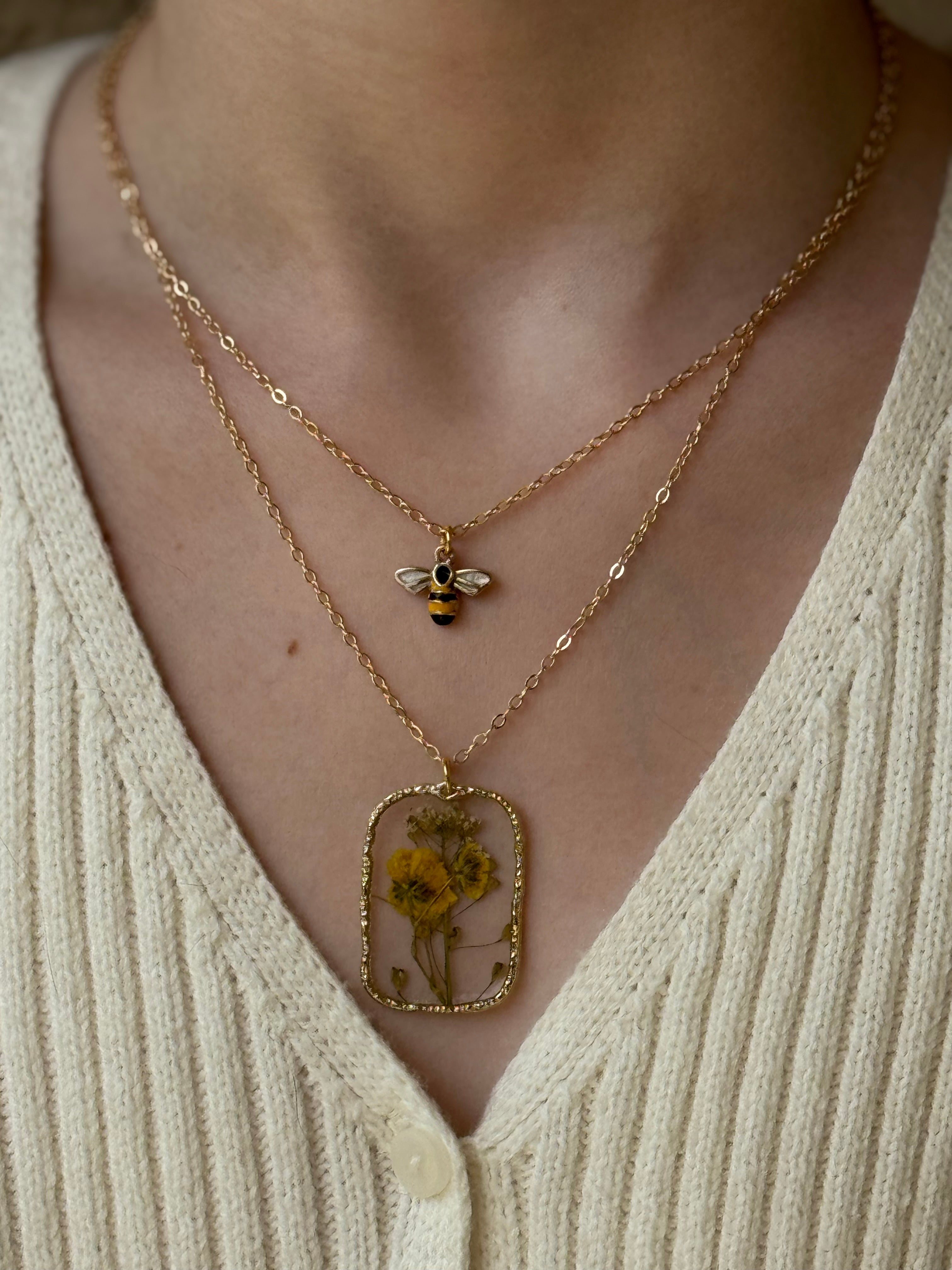 Honeybee Bliss One-Piece Layered Gold Necklace