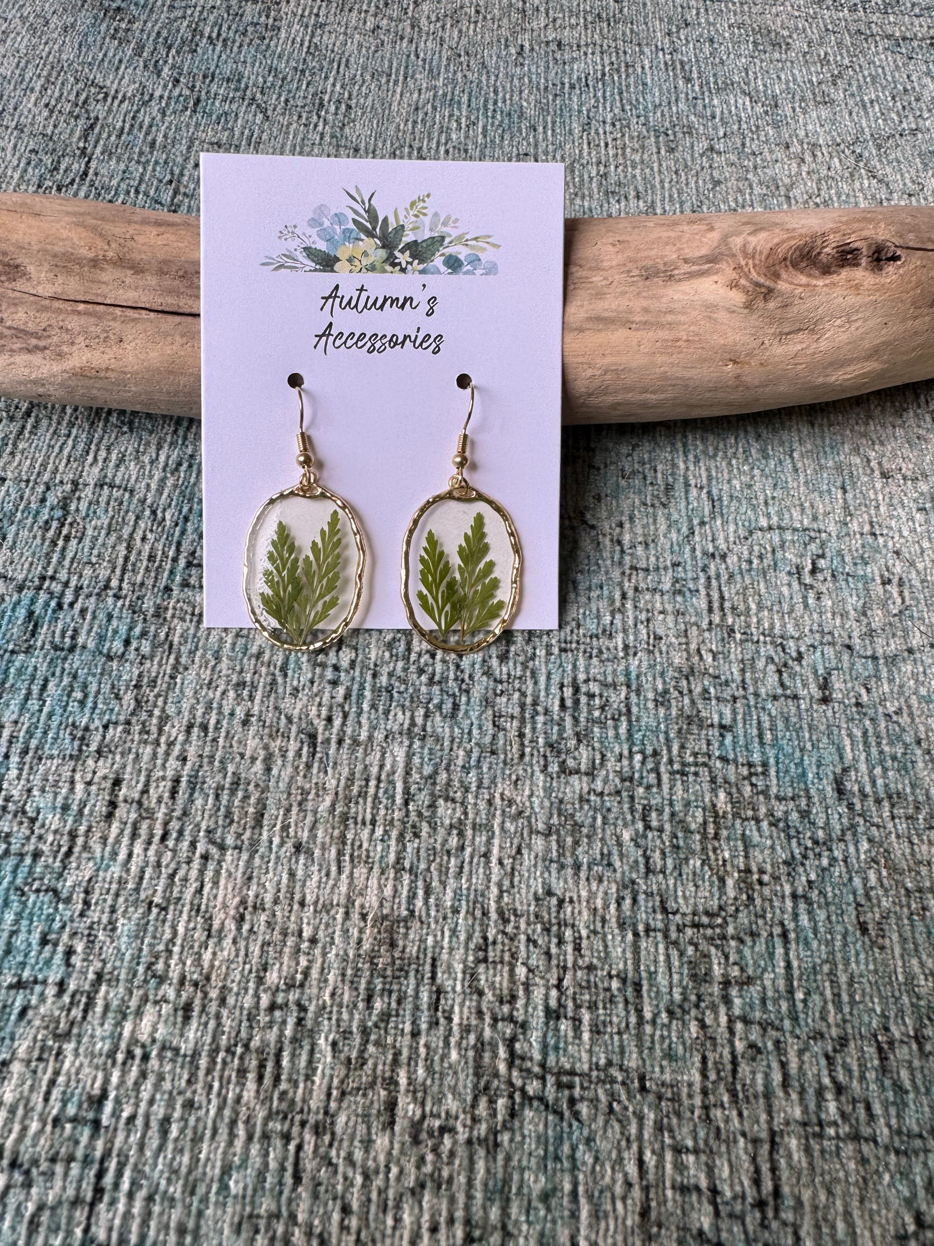 Lucky Fern Gold Earrings