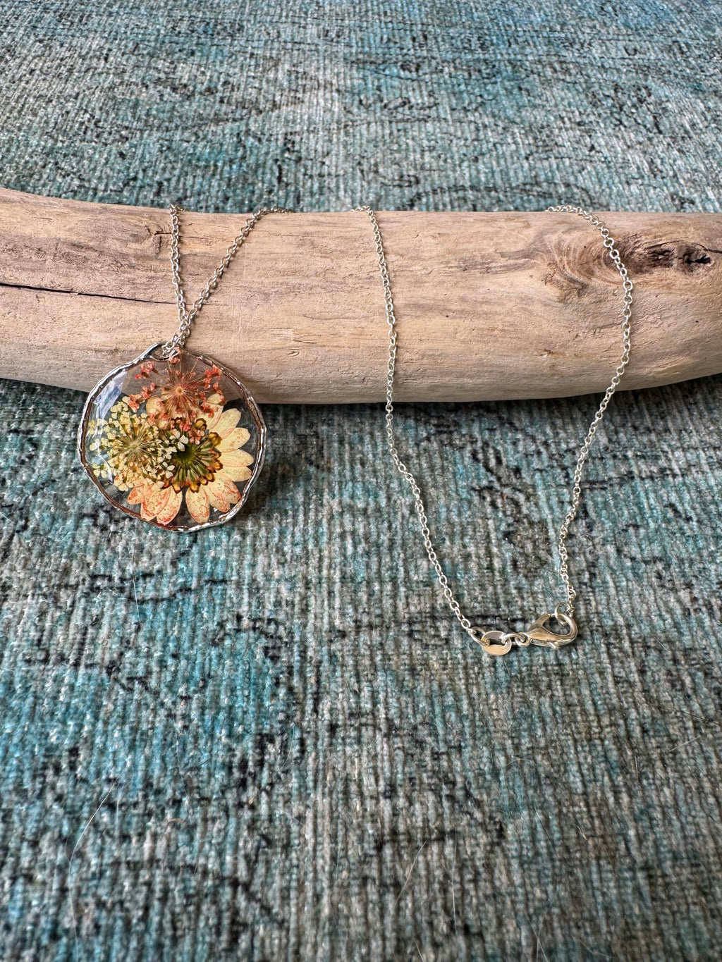 Orange Blossom Silver Necklace