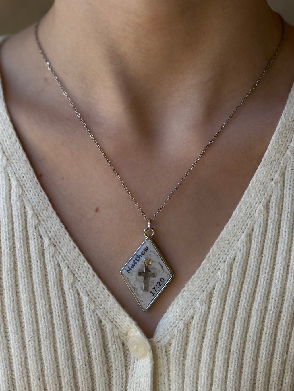 Quiet Faith Silver Necklace