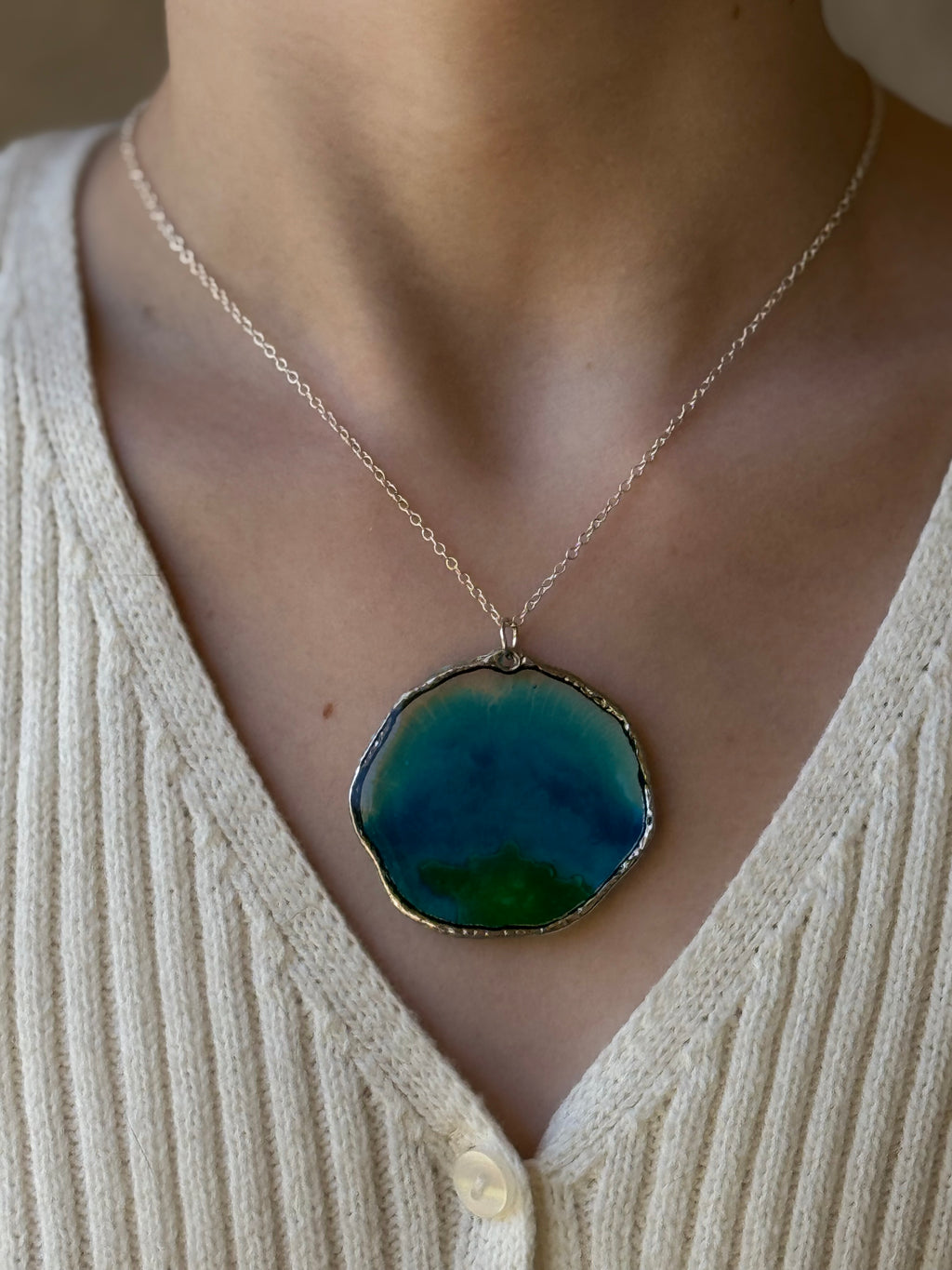 Our World Silver Necklace
