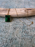 Forest Suede Gold Necklace