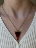 Red Velvet Gold Necklace