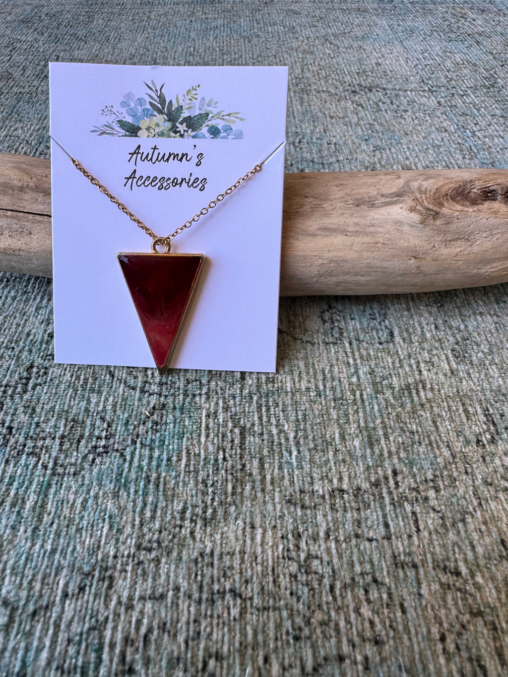 Red Velvet Gold Necklace