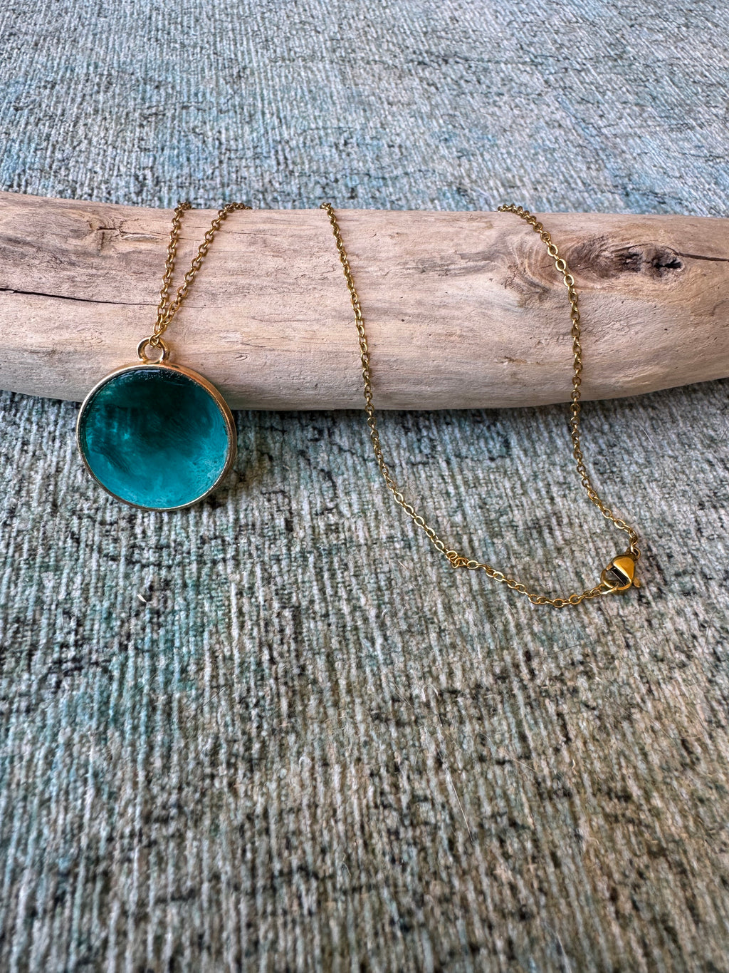 Turquoise Love Gold Necklace