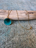 Turquoise Love Gold Necklace