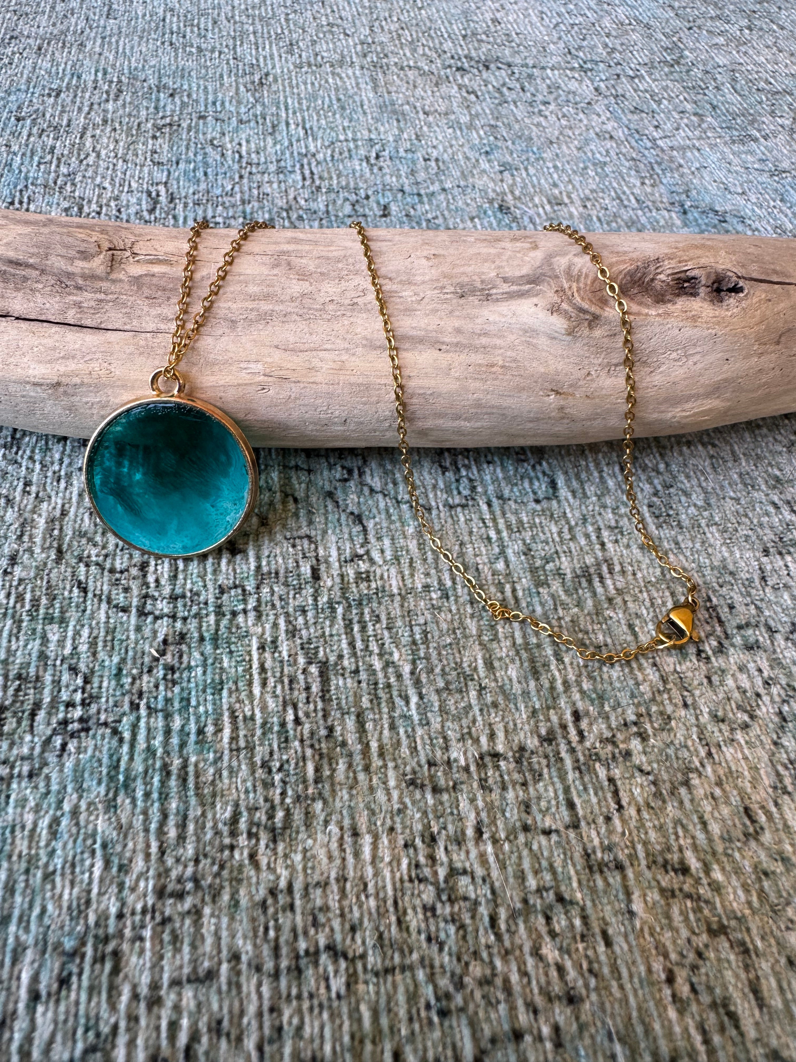 Turquoise Love Gold Necklace