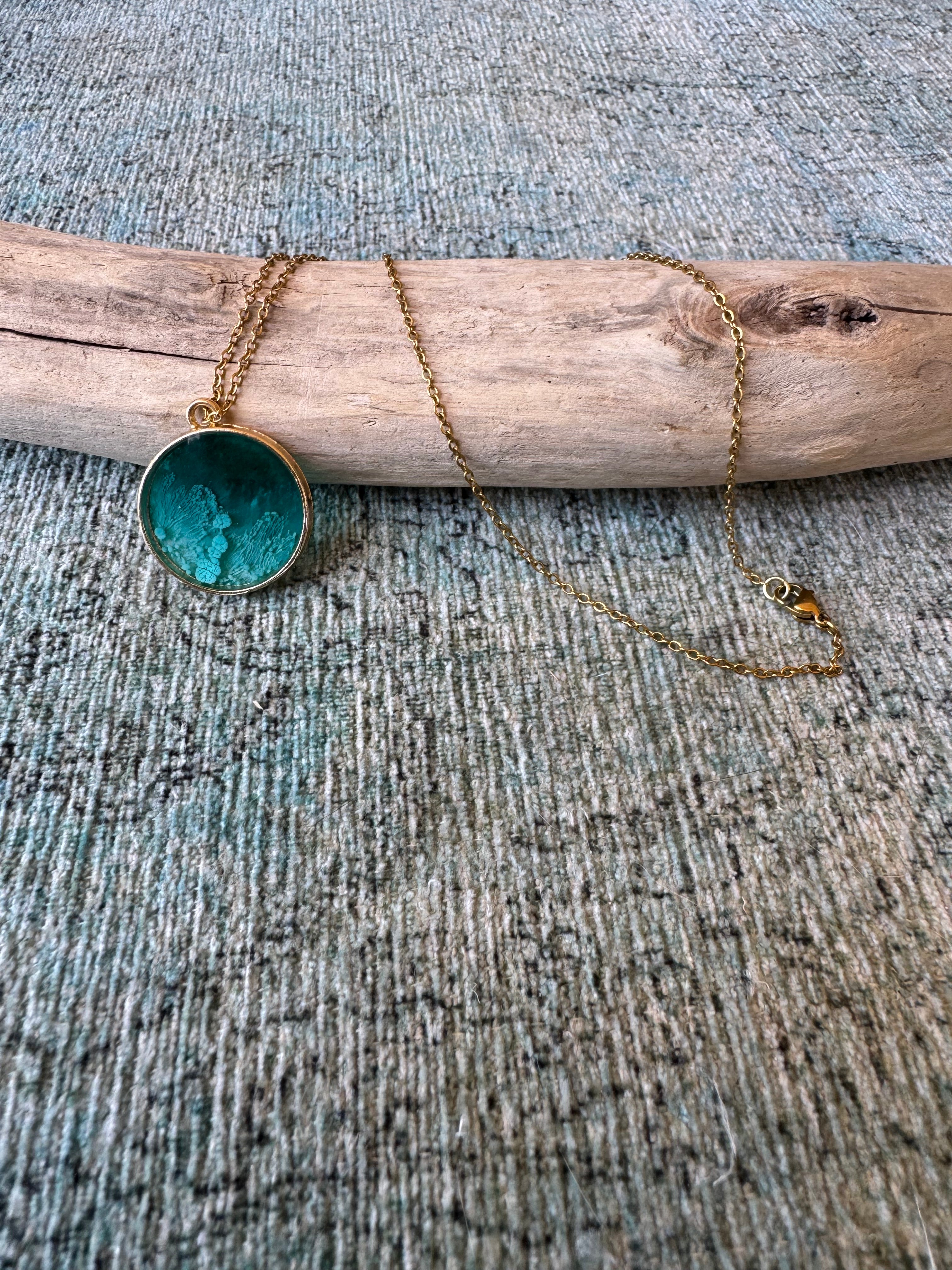 Turquoise Love Gold Necklace
