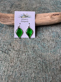Green Meadow Silver Earrings