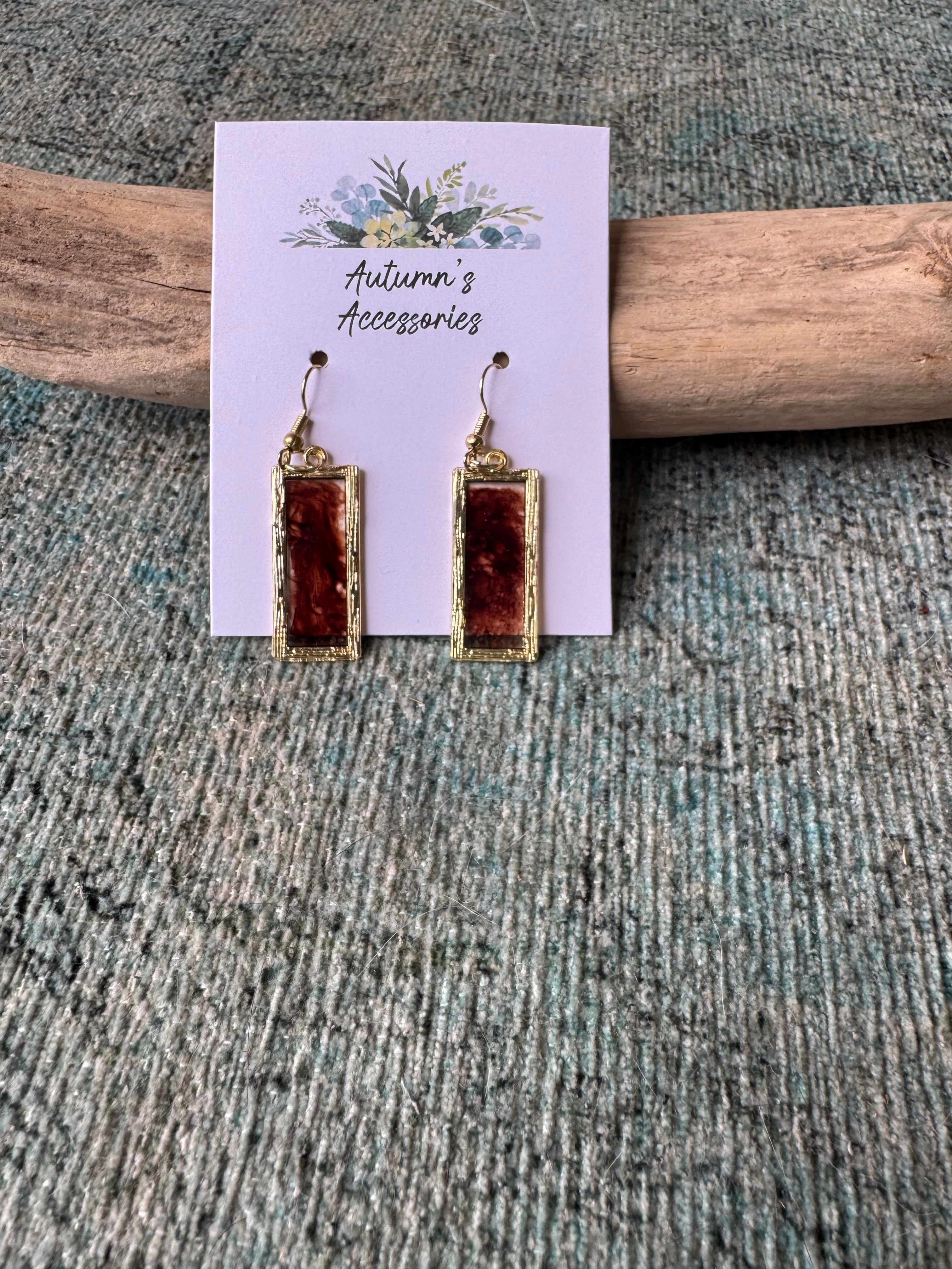 Whimsical Woods Gold Earrings