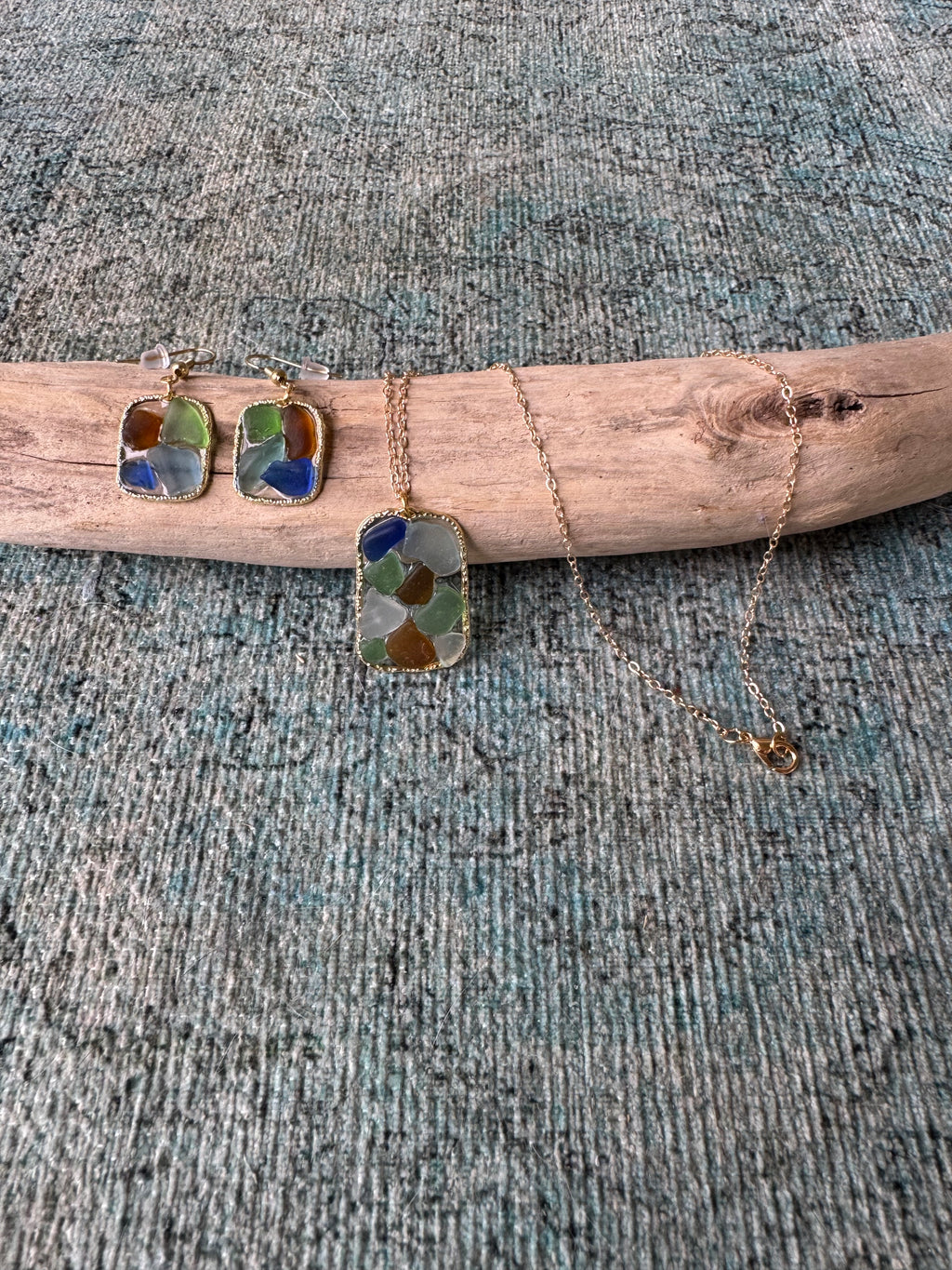 Shoreline Sea Glass Gold Set