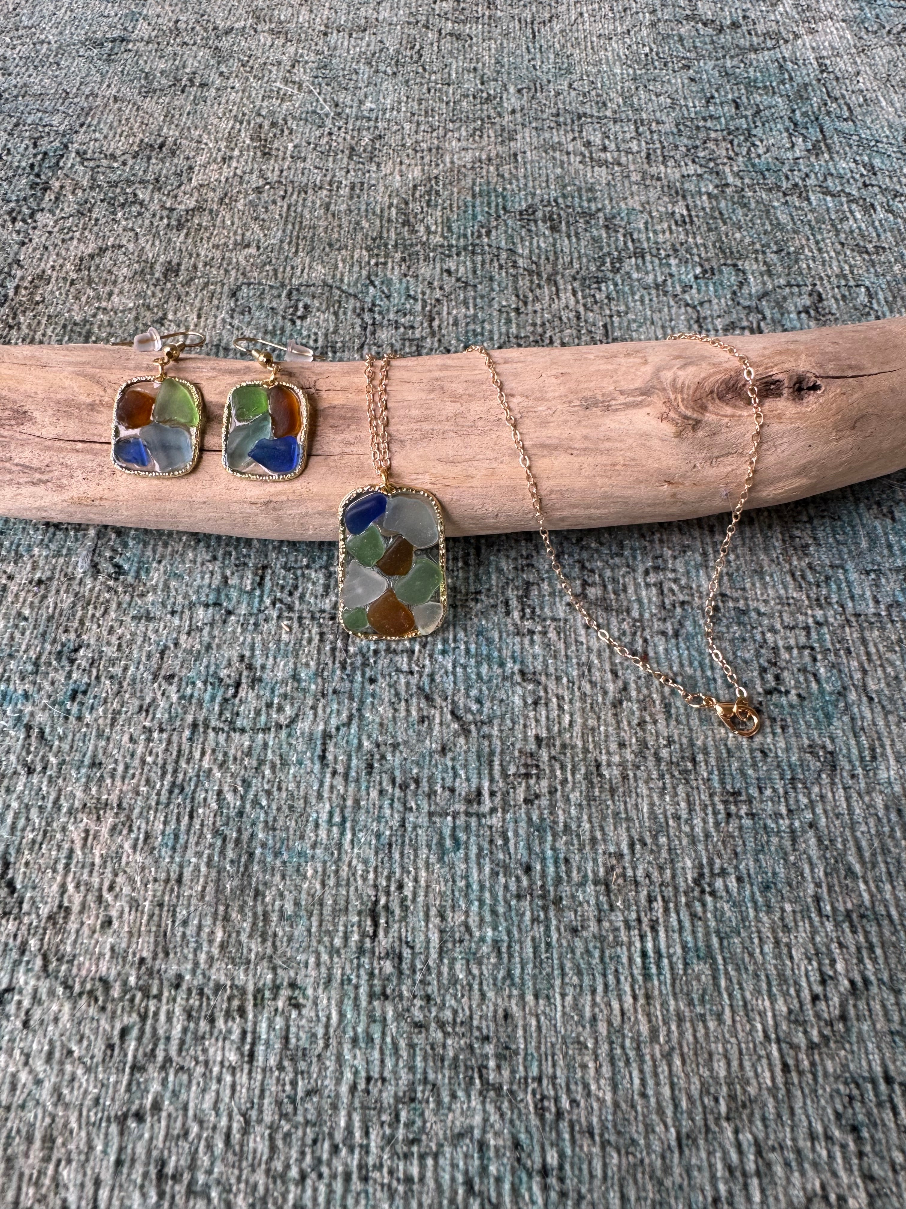 Shoreline Sea Glass Gold Set
