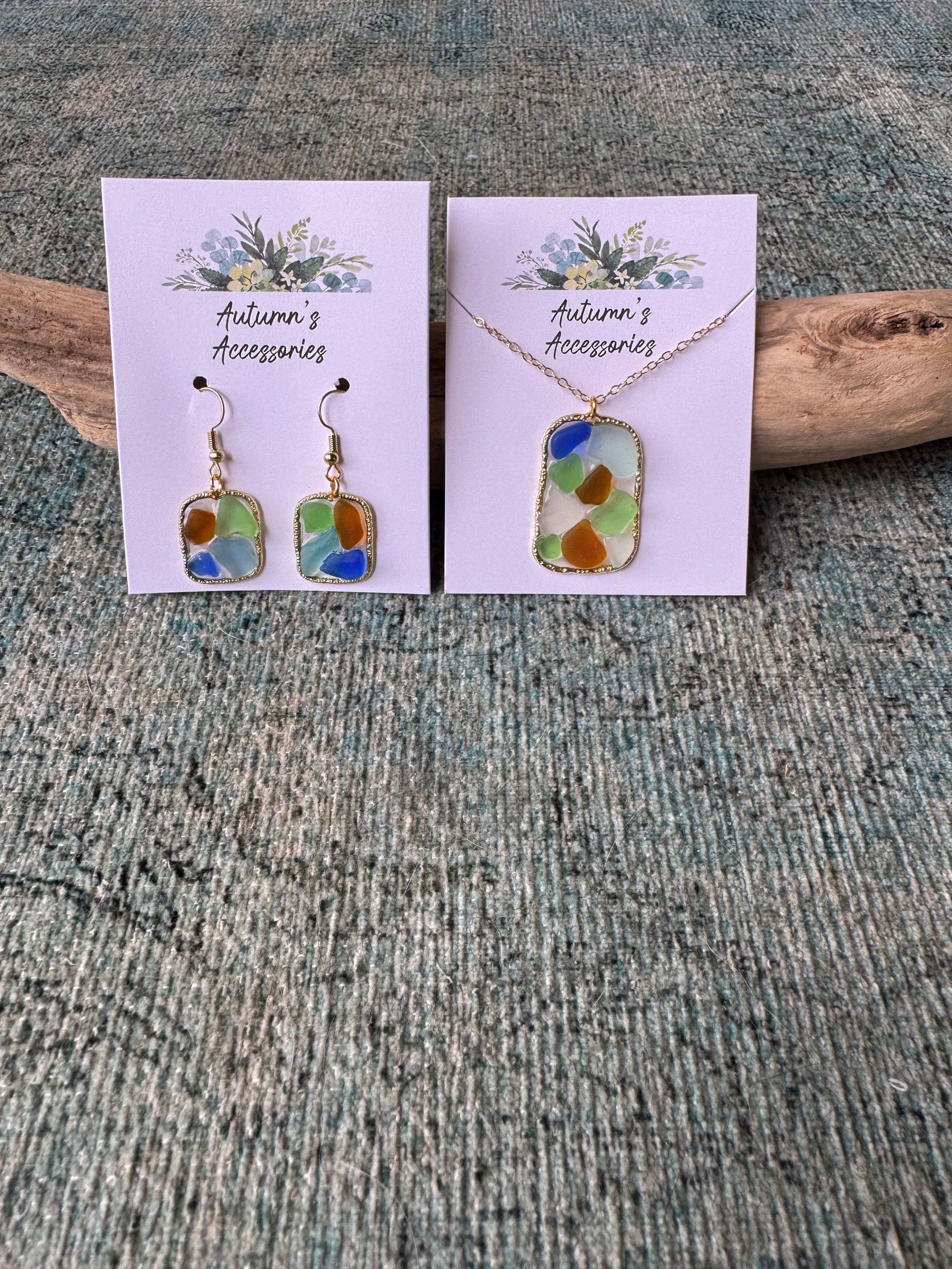 Shoreline Sea Glass Gold Set