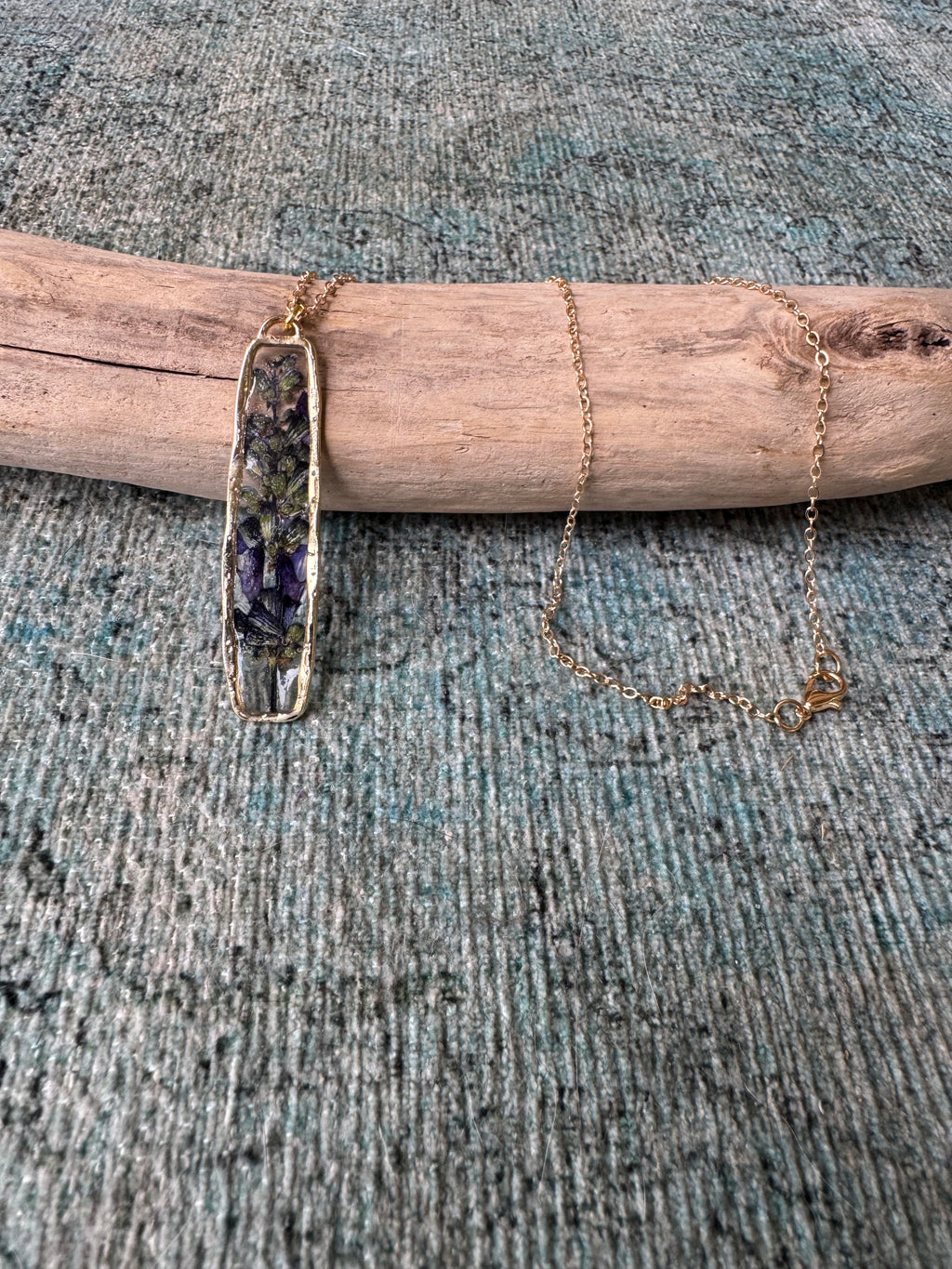 Blue Bonnet Gold Necklace
