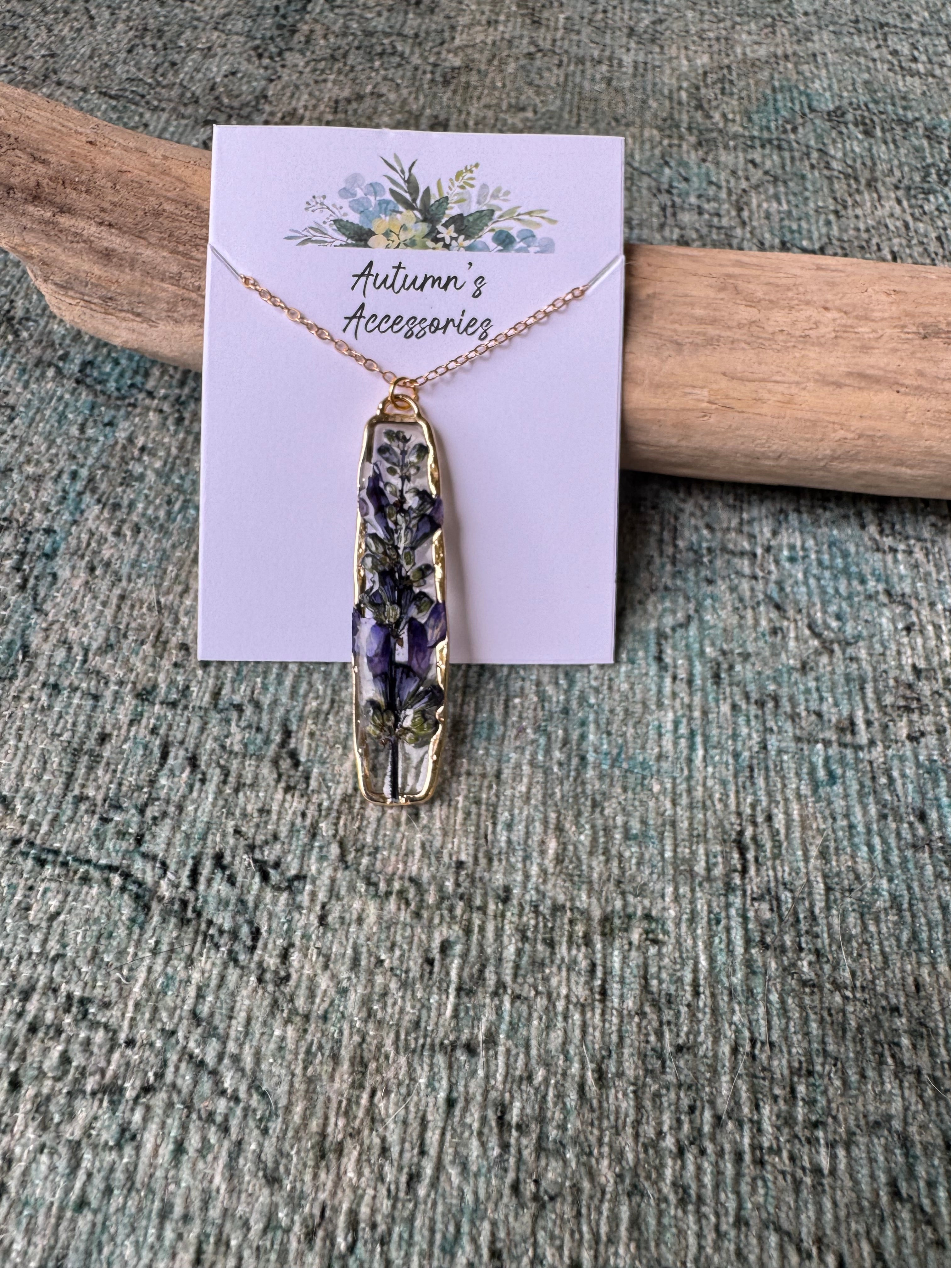 Blue Bonnet Gold Necklace
