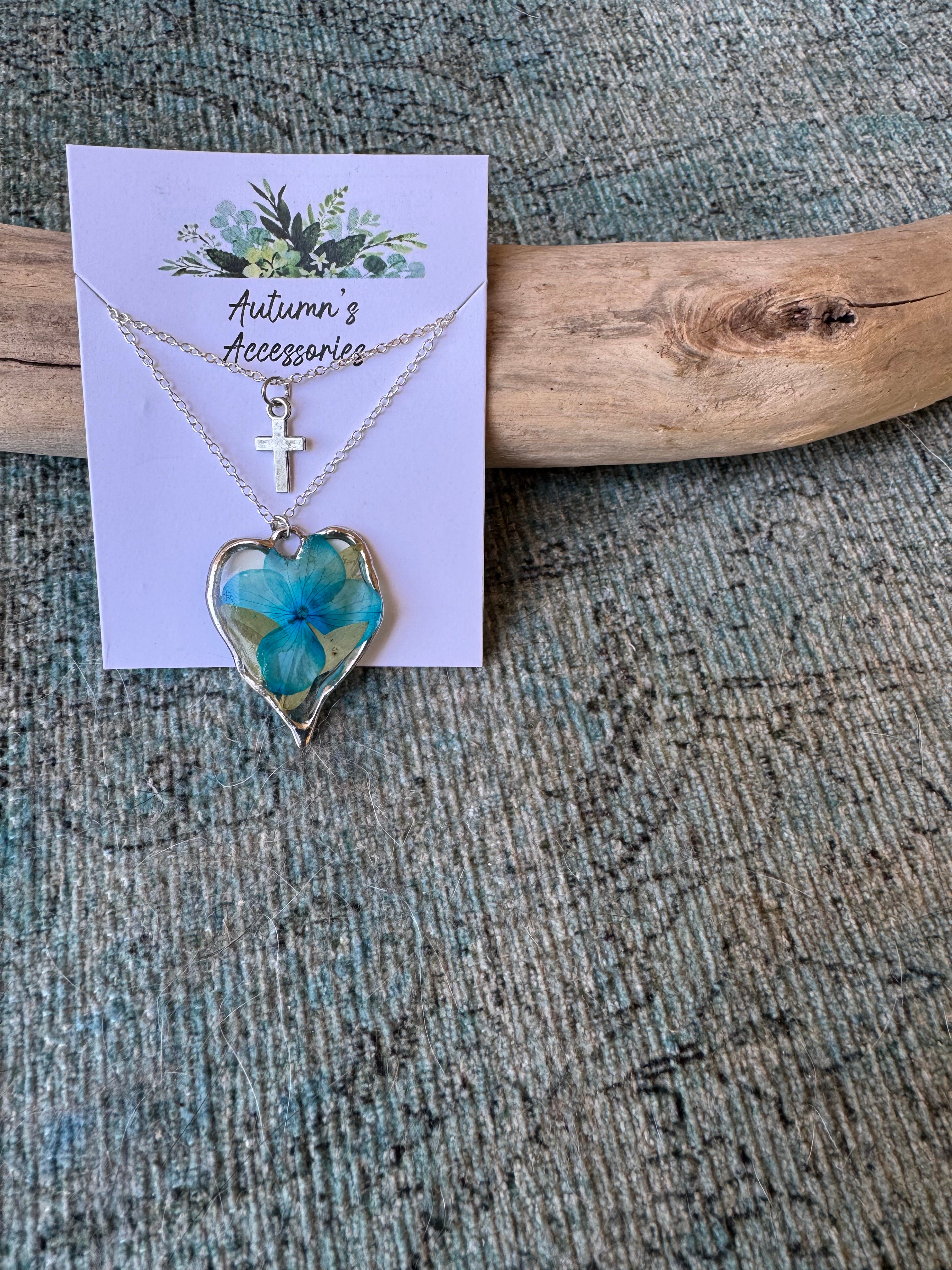 Azure Grace Silver Layering Necklace Set