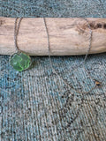 Emerald Tide Silver Necklace