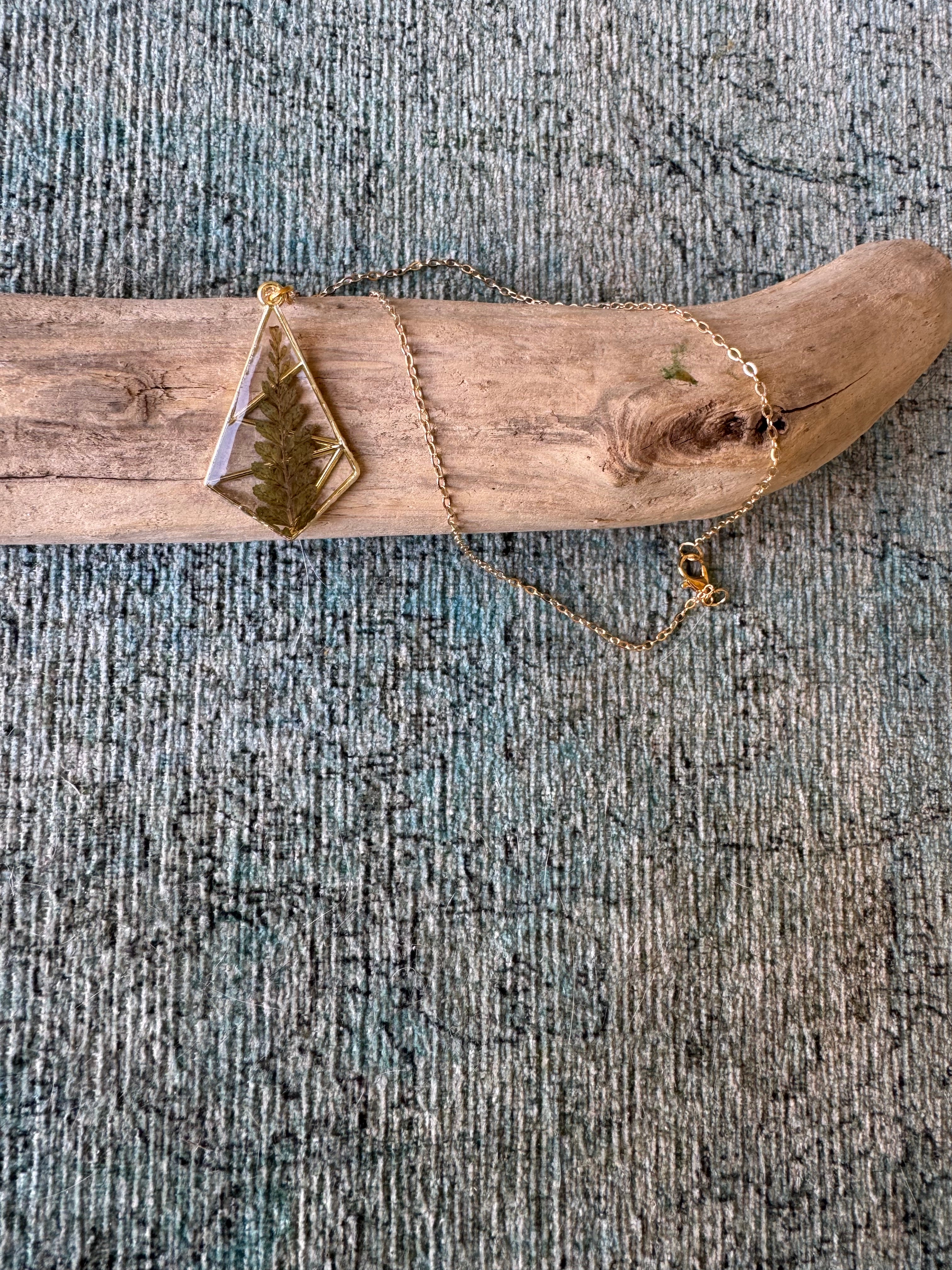 Evergreen Prism Gold Necklace