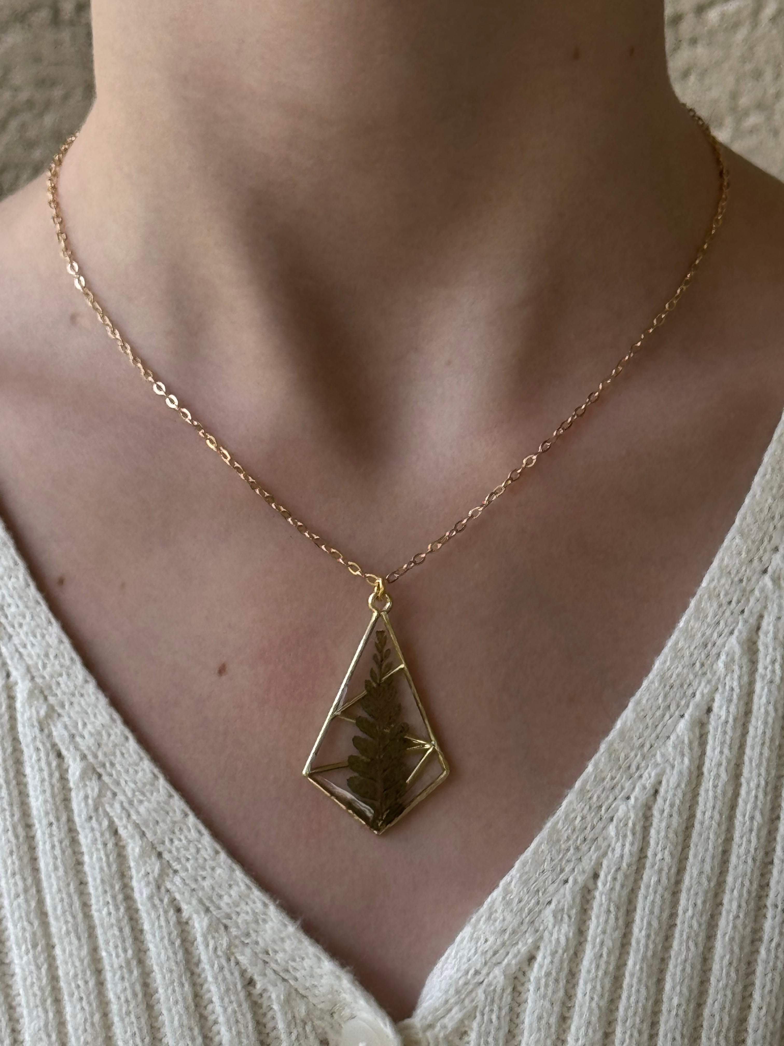 Evergreen Prism Gold Necklace