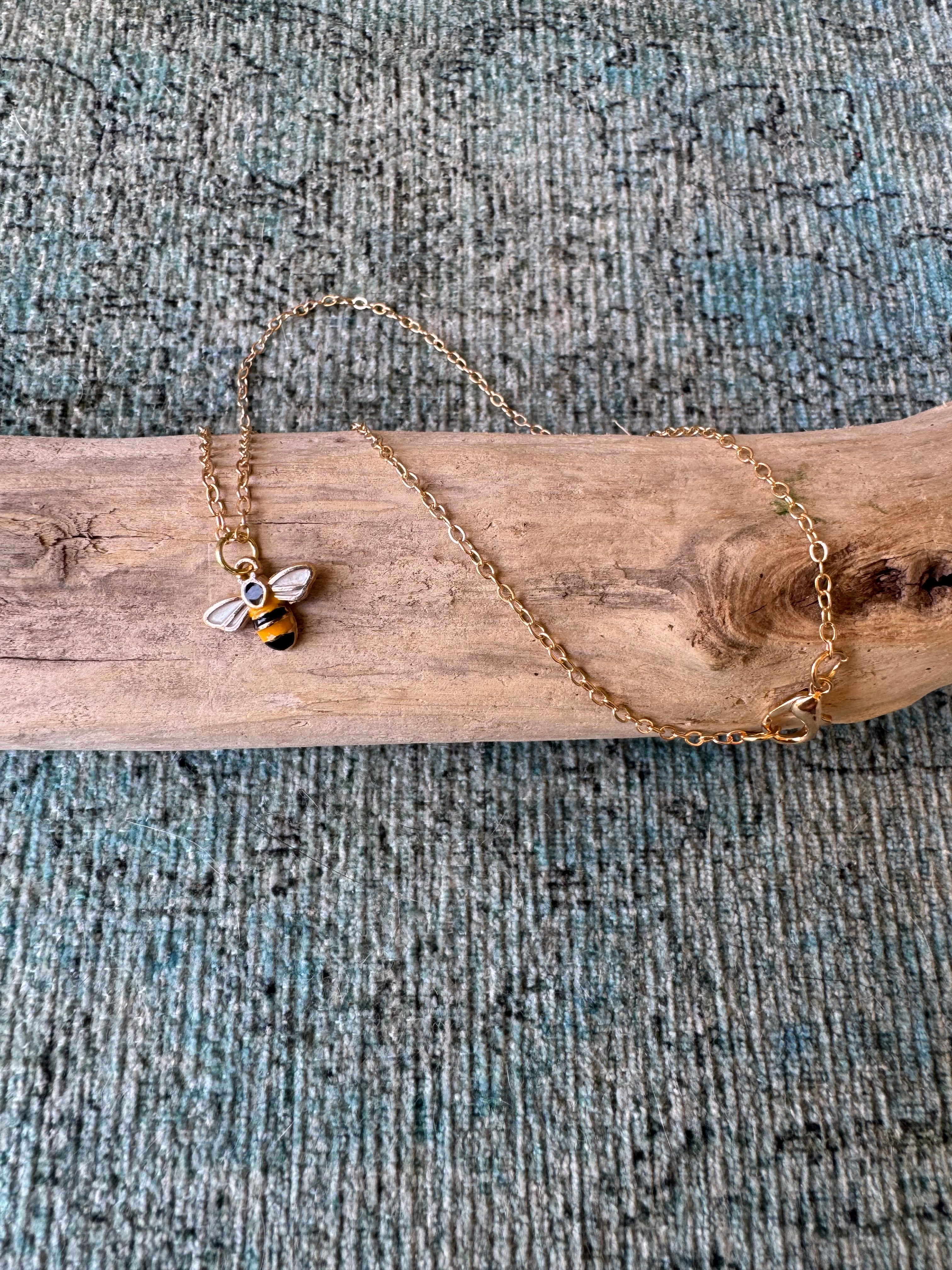 Honeybee Hope Gold Necklace