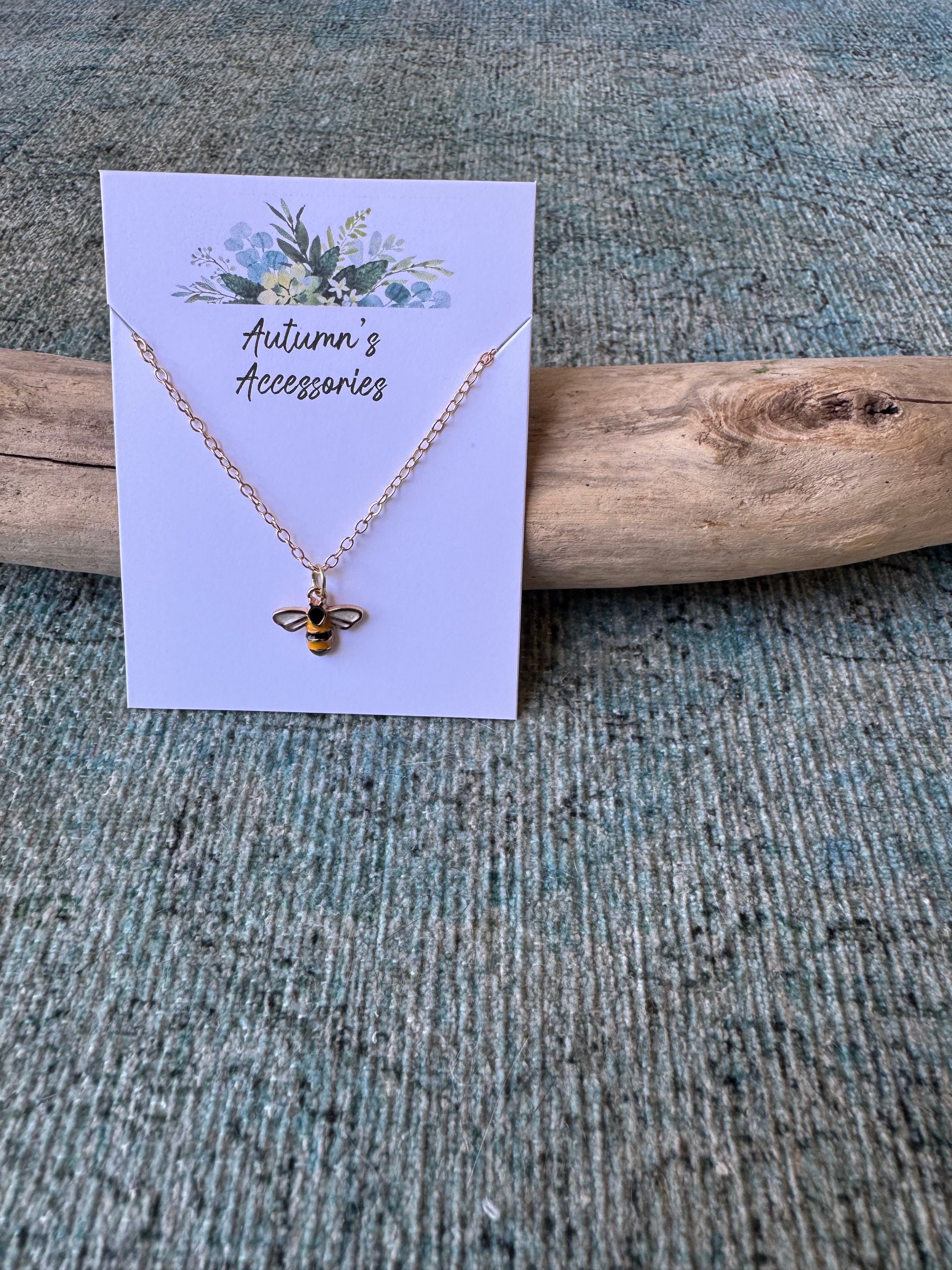 Honeybee Hope Gold Necklace
