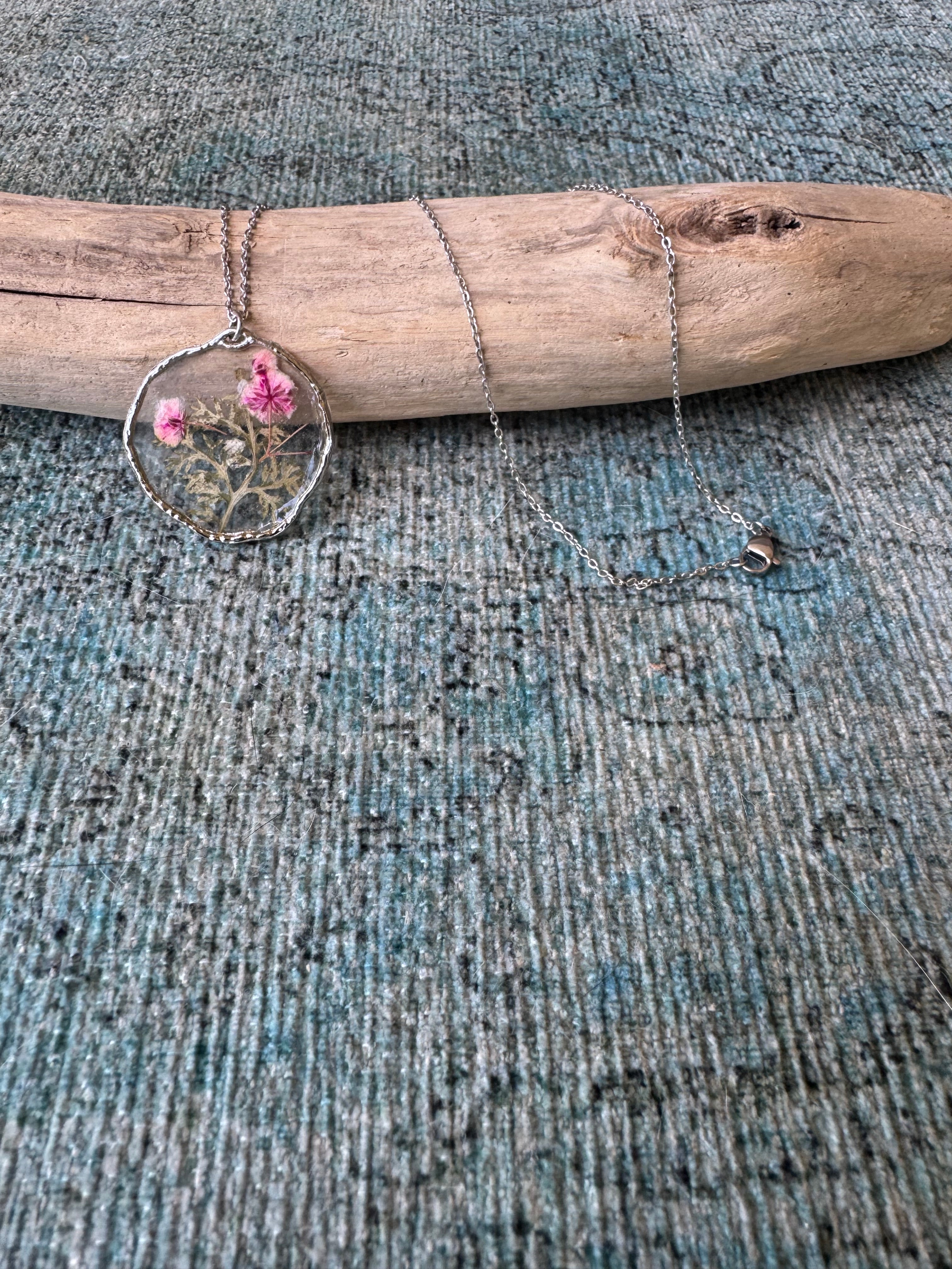 Blossom Halo Silver Necklace