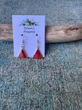 Coral Sunset Gold Earrings