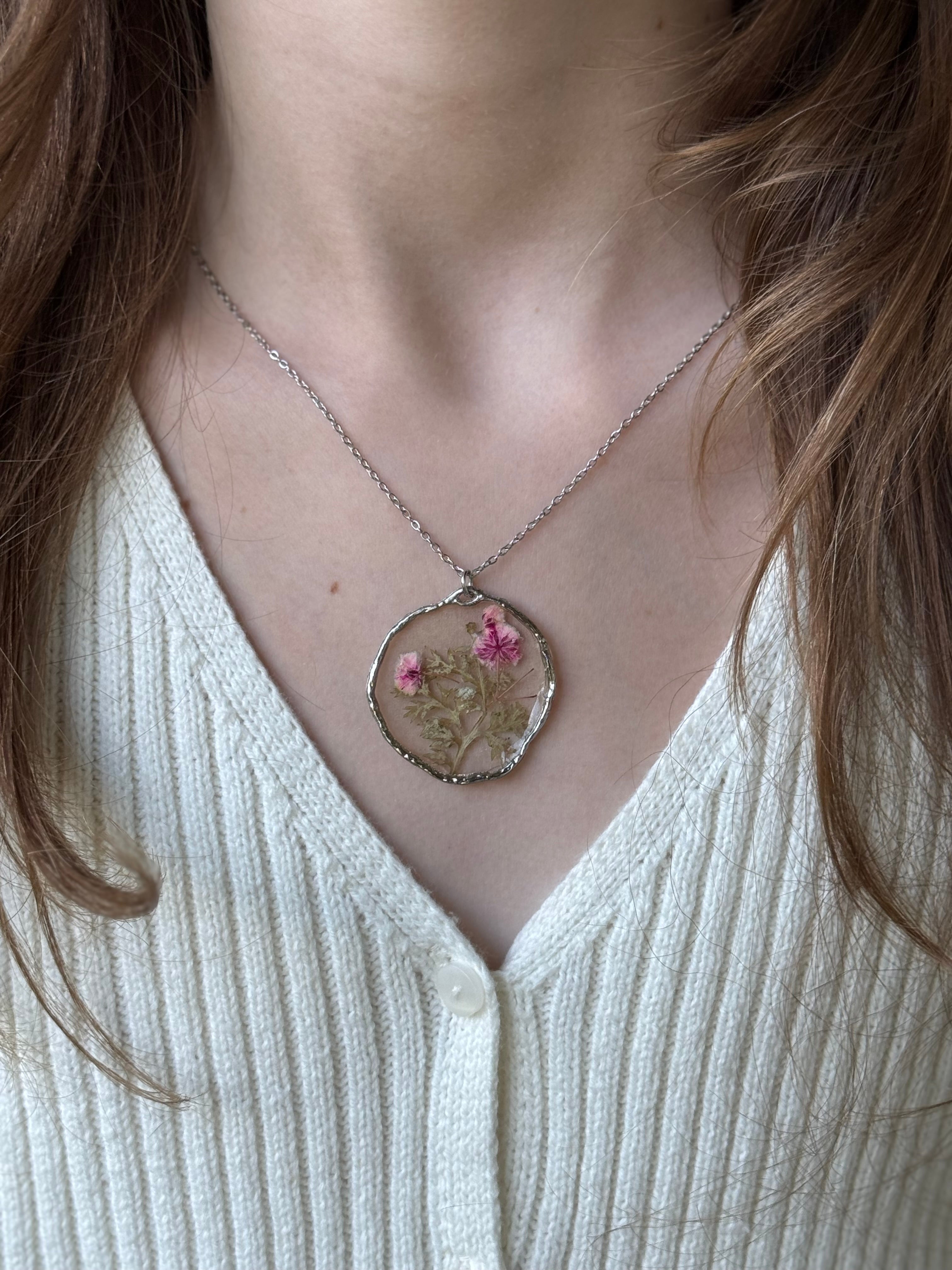 Blossom Halo Silver Necklace