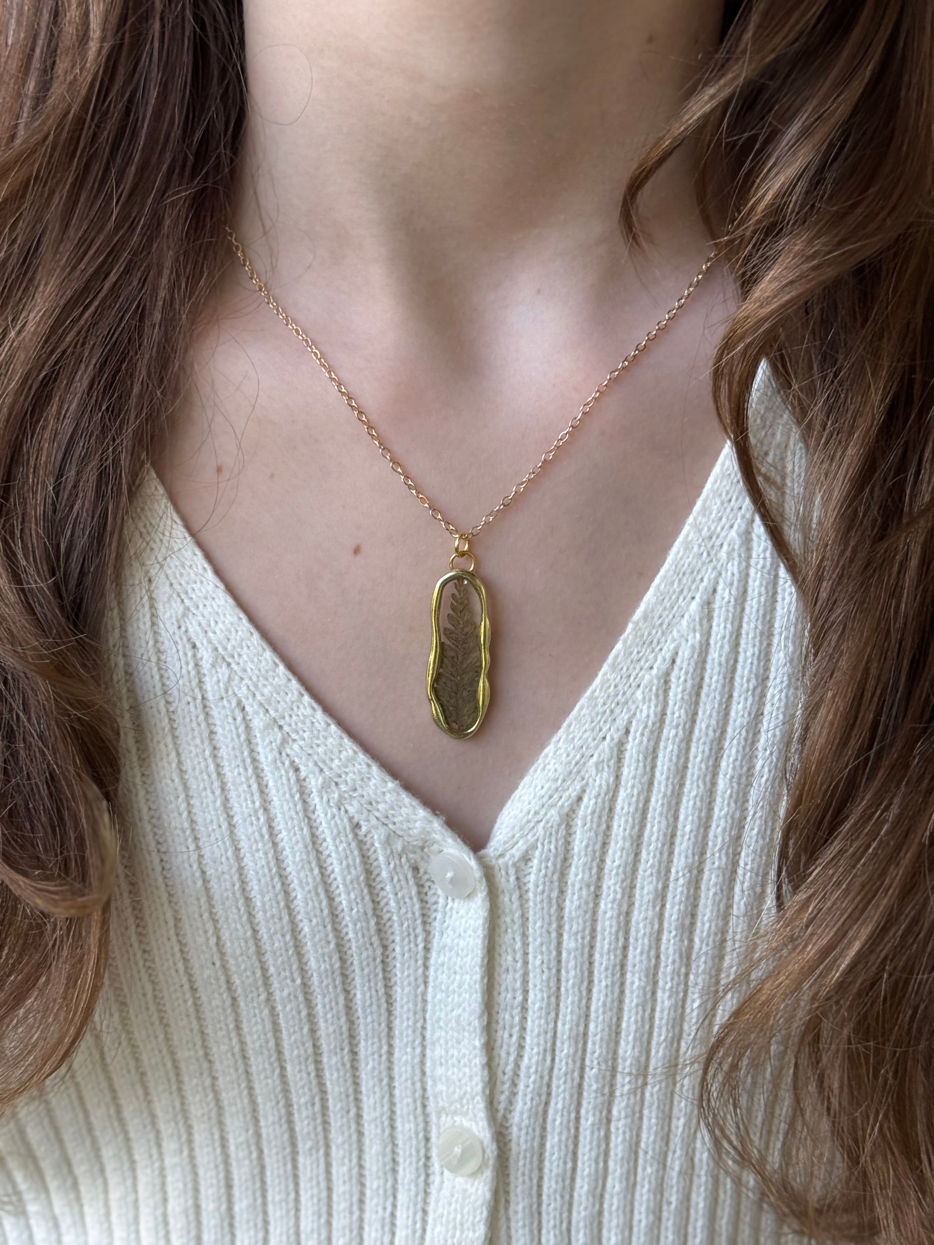 Verdant Glow Gold Necklace