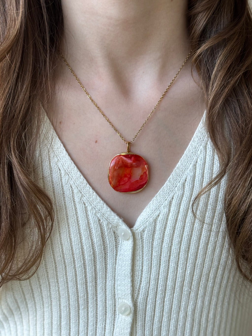 Mango Sunrise Gold Necklace
