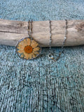 Peach Petals Silver Necklace