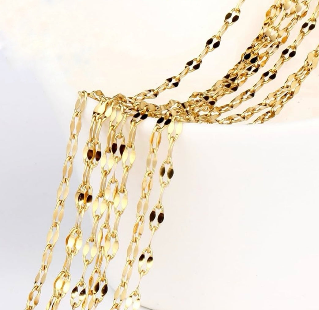 Lip-Link 14k Gold-Plated 18” Chain